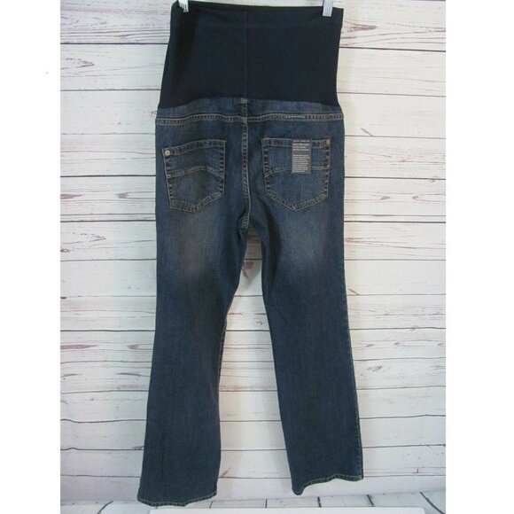 Liz Lange Maternity Jeans Womens Size 6 (32 x 31) Flex Panel Denim Med Wash NWT - Picture 2 of 16